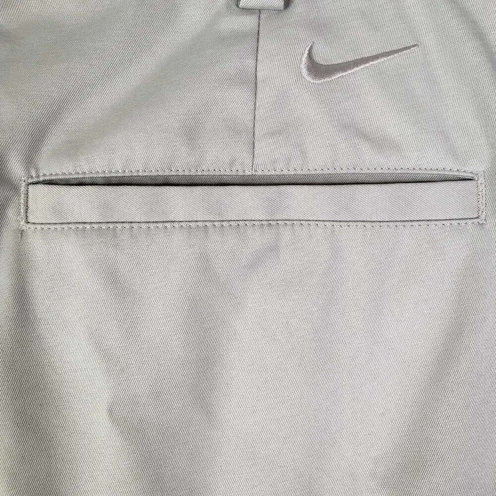 Nike Dri-Fit Golf Pants 34X30 Khaki Tan Flat Front Chino Straight Performance